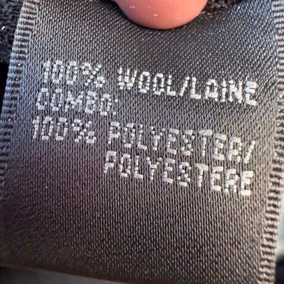 Lafayette 148 Blouse Womens 8 Black Wool Short Sleeve Split Neck Top *Flaws - Picture 6 of 10